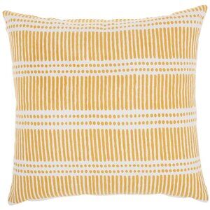 NEW 18x18 Yellow Printed Boho Square Indoor Throw Decorative Accent Pillow